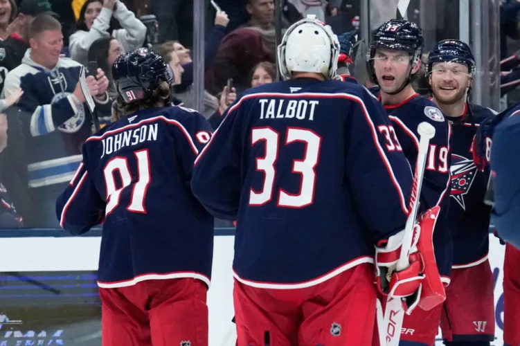 Johnson scores in shootout, gives Jackets win over Pens